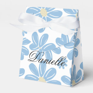 Padrão Floral Azul - Caixa de Favor Personalizada