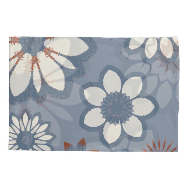 Padrão Floral Azul Claro (Verso)