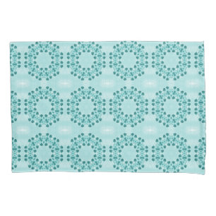 Padrão Floral, Azul Teal