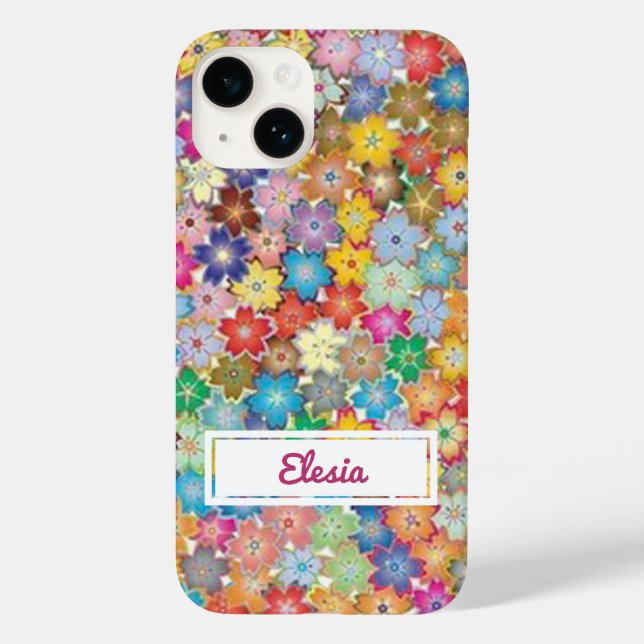 Padrão Floral Boho Personalizado (Verso)