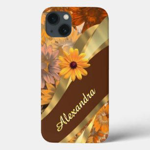 Padrão floral bonito personalizado de cor de queda