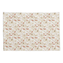 Padrão Floral Botânico Beige Lily White