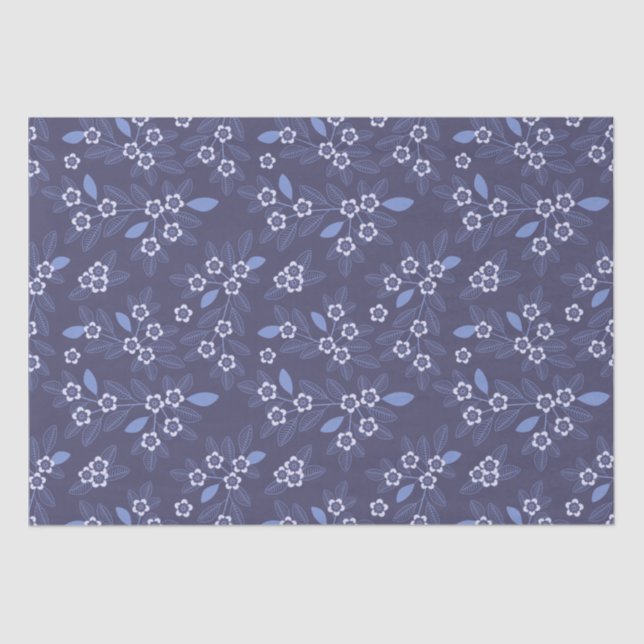 Padrão floral botânico personalizável Papel tecidu (Frente )