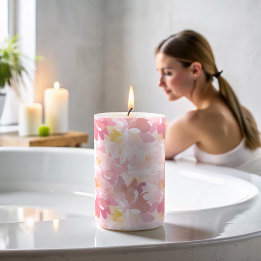 Padrão Floral Branco Cor-de-Água outono