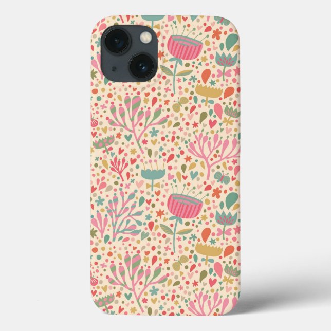 Padrão floral brilhante (Verso)