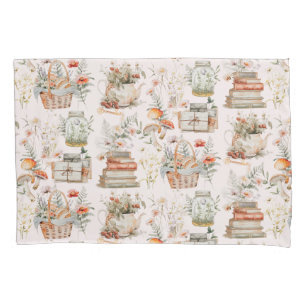 Padrão Floral Caprichoso de Cogumelo de Livro Cott
