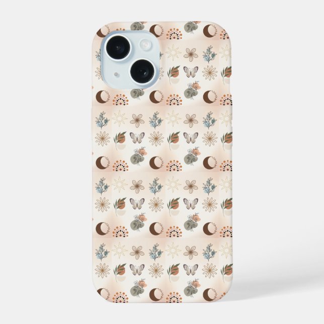 Padrão Floral Celestial Boho (Verso)
