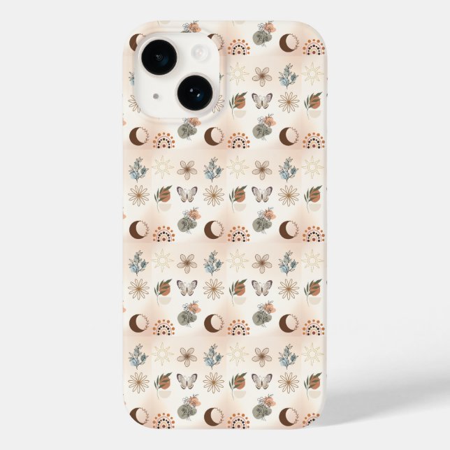 Padrão Floral Celestial Boho (Verso)