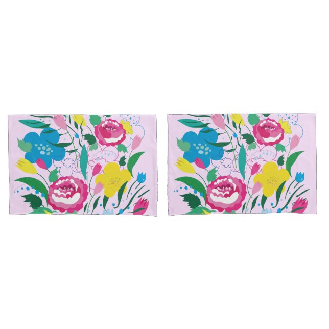 Padrão floral com buquê colorido. (Frente - conjunto)