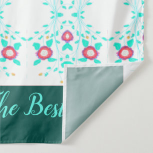 Padrão Floral Com Tapeçaria Teal Brilhante