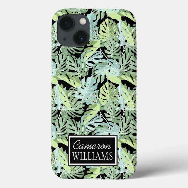 Padrão Floral da Selva | Adicione seu nome (Verso)