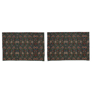 Padrão Floral de Arte Decorativa Vintage Azul Cor-
