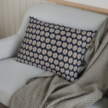 Padrão Floral de Dahlia Branca em Preto