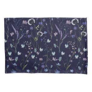 Padrão Floral de Flor Bonito Roxo Azul