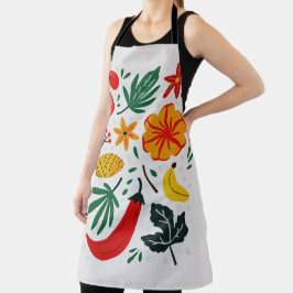 Padrão Floral de Frutas Tropicais Escandinavas Ret