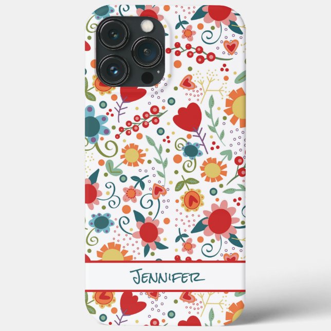 Padrão Floral de Inspirividade Personalizada (Verso)