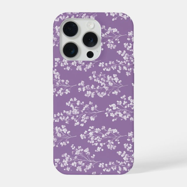 Padrão Floral de Lilás Lavanda Feminino (Verso)