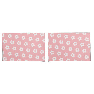 Padrão Floral de Margarida Branca, Rosa-Rosa, Boni