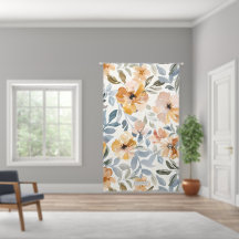 Padrão Floral de Outono Suave