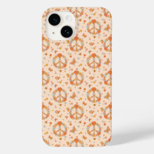 Padrão Floral de Paz Laranja