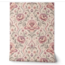 Padrão Floral de Peônia em Aquarela Vintage Retro