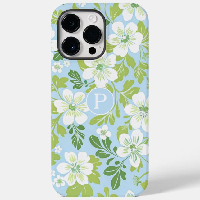 Padrão Floral de Primaveras Modernas Monograma  (Verso)
