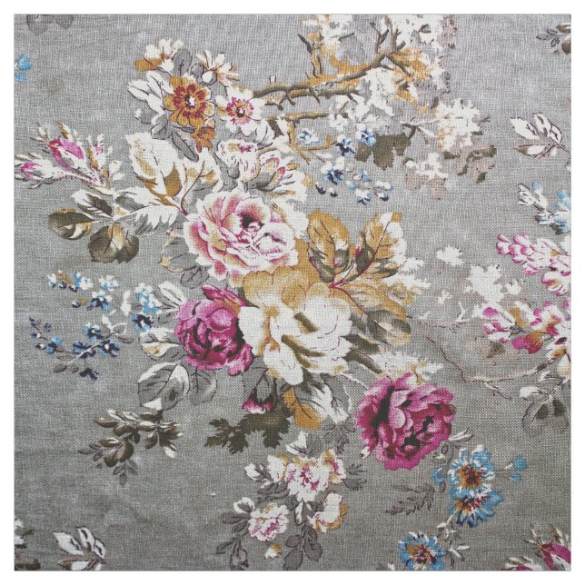 Padrão floral de textura de tecido branco cor-de-r (Modelo)