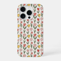 Padrão Floral de Tulipa Moderna Botânica Suave Pri