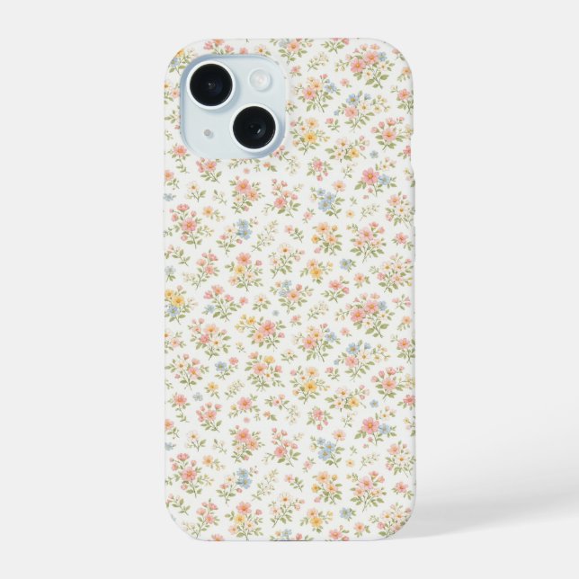 Padrão Floral Delicado e Fofo Sem Costuras (Verso)