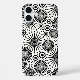 padrão floral do vetor preto e branco