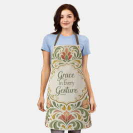 Padrão Floral Elegante Rosemaling com Citação