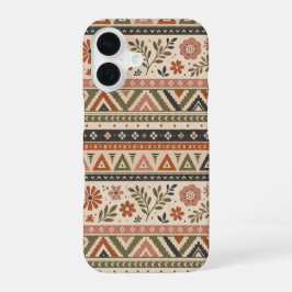 Padrão Floral Geométrico Boho Folk Sem Costura