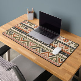 Padrão Floral Geométrico Boho Folk Sem Costura