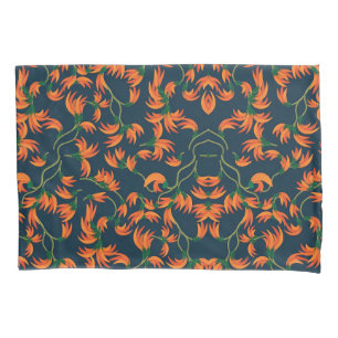 Padrão Floral Laranja Fluido