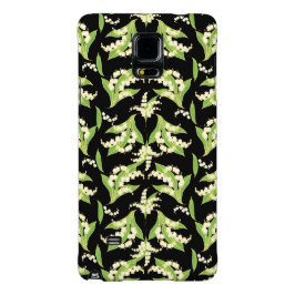 Padrão Floral Lírios do Vale em Preto