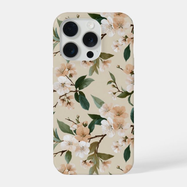 Padrão Floral Marfim Flor de Pêssego Macio (Verso)