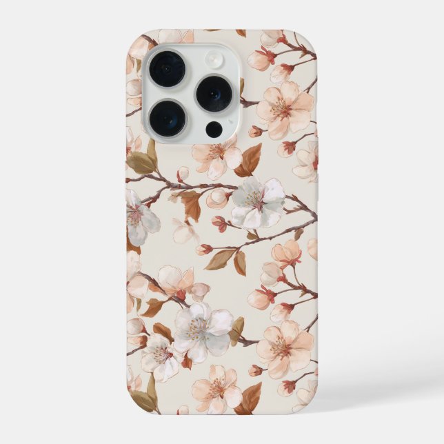 Padrão Floral Marfim Flor de Pessegueiro Suave (Verso)