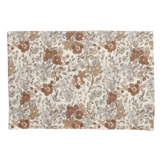 Padrão Floral Marrom Flor Selvagem Vintage Naturez