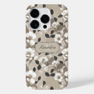 Padrão Floral Modernidade Minimalista rosas silves