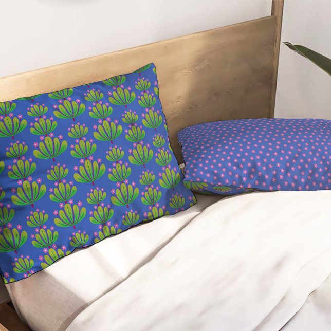Padrão Floral Moderno em Azul e Verde de Amor-Perf (Criador carregado)