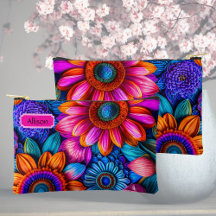 Padrão floral no estilo boho, personalizável