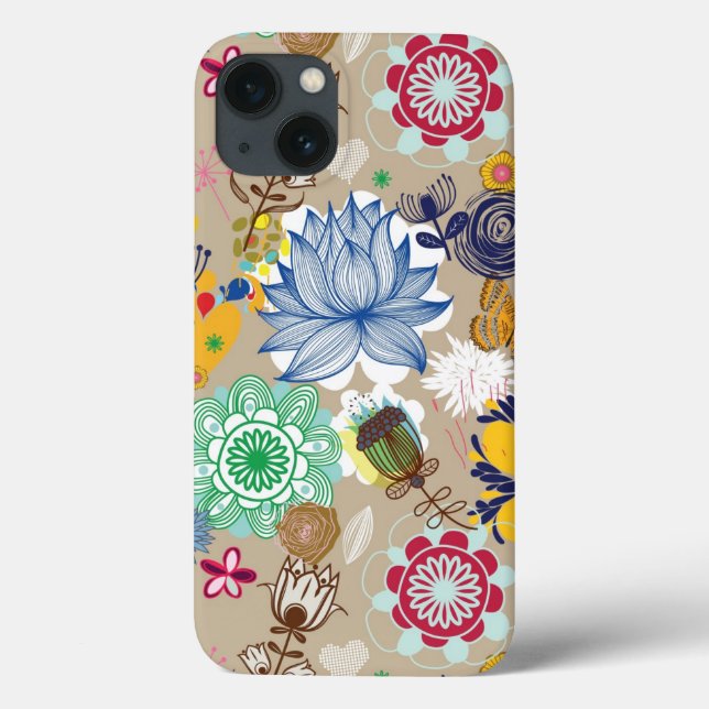 Padrão floral no estilo retro 3 (Verso)