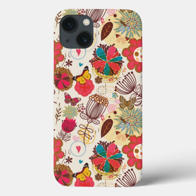 Padrão floral no estilo retro 4 (Verso)