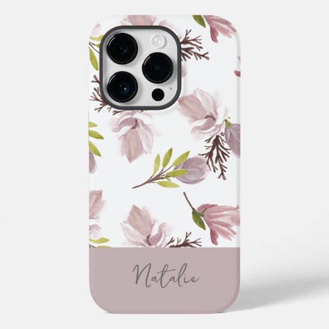 Padrão floral pastel de guião fofo personalizado (Verso)