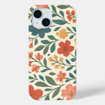 Padrão Floral Pintado à Mão – Botânica Colorida