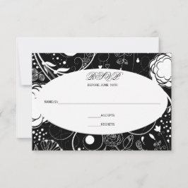 Padrão Floral Preto/Branco - RSVP