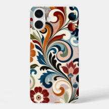 Padrão Floral Redemoinho Botânico Vintage