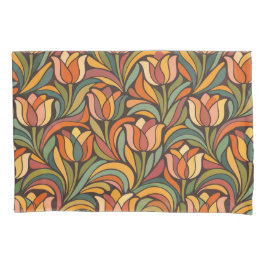 Padrão Floral Retro Arte Nova Decoração