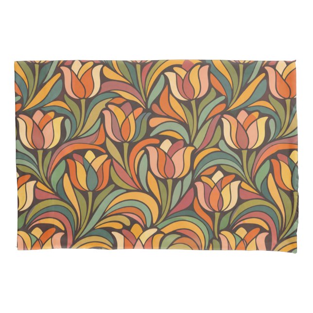 Padrão Floral Retro Arte Nova Decoração (Frente)
