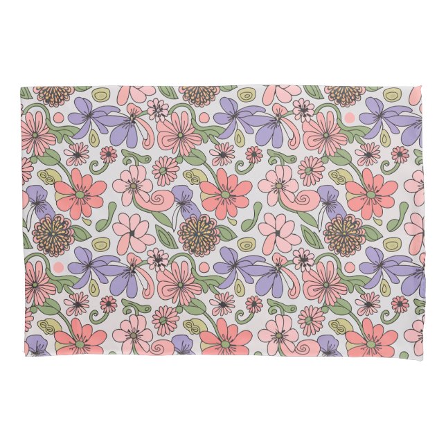 Padrão Floral Retro Seamless Boho (Frente)